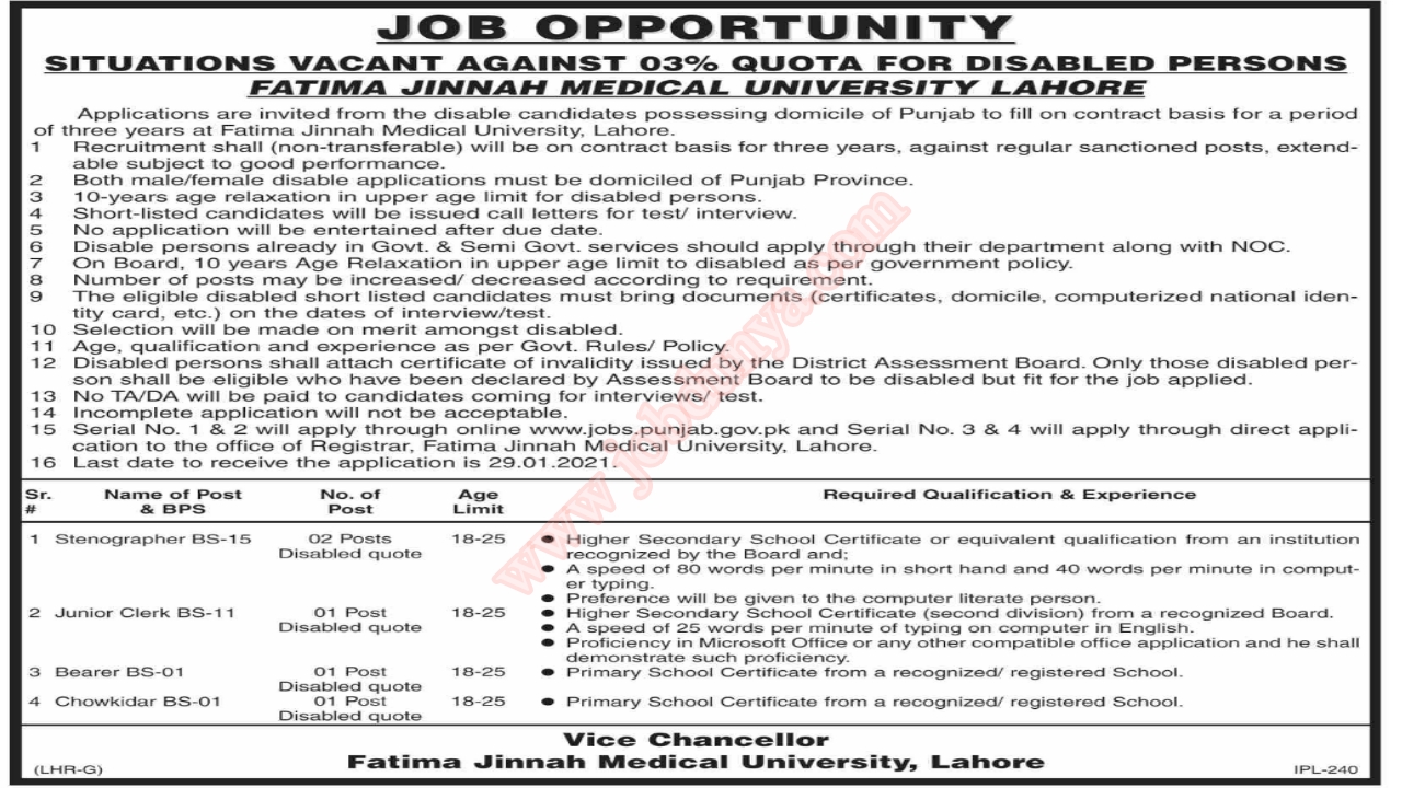Fatima Jinnah Medical University