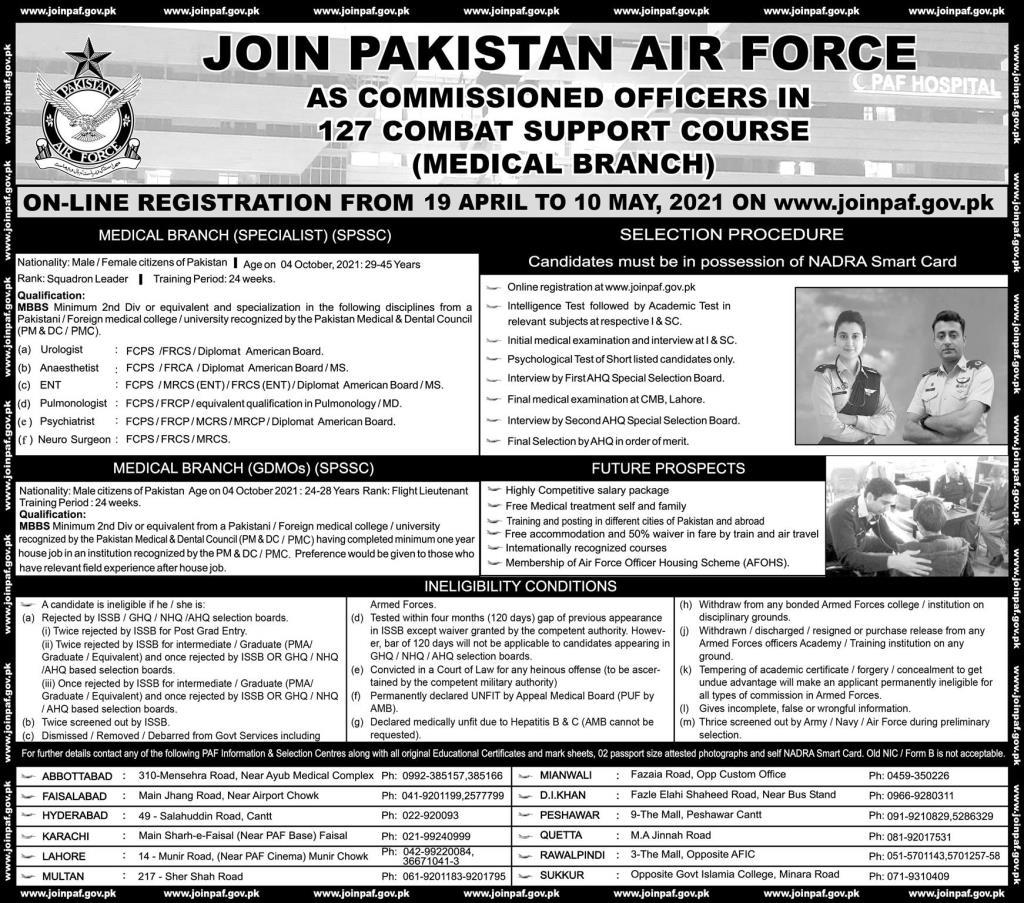 Pakistan Government Jobs Pakistan Air Force PAF