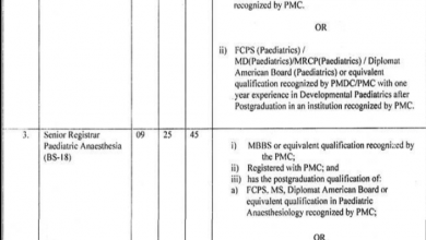 Pakistan Government Jobs Institute of Child Health
