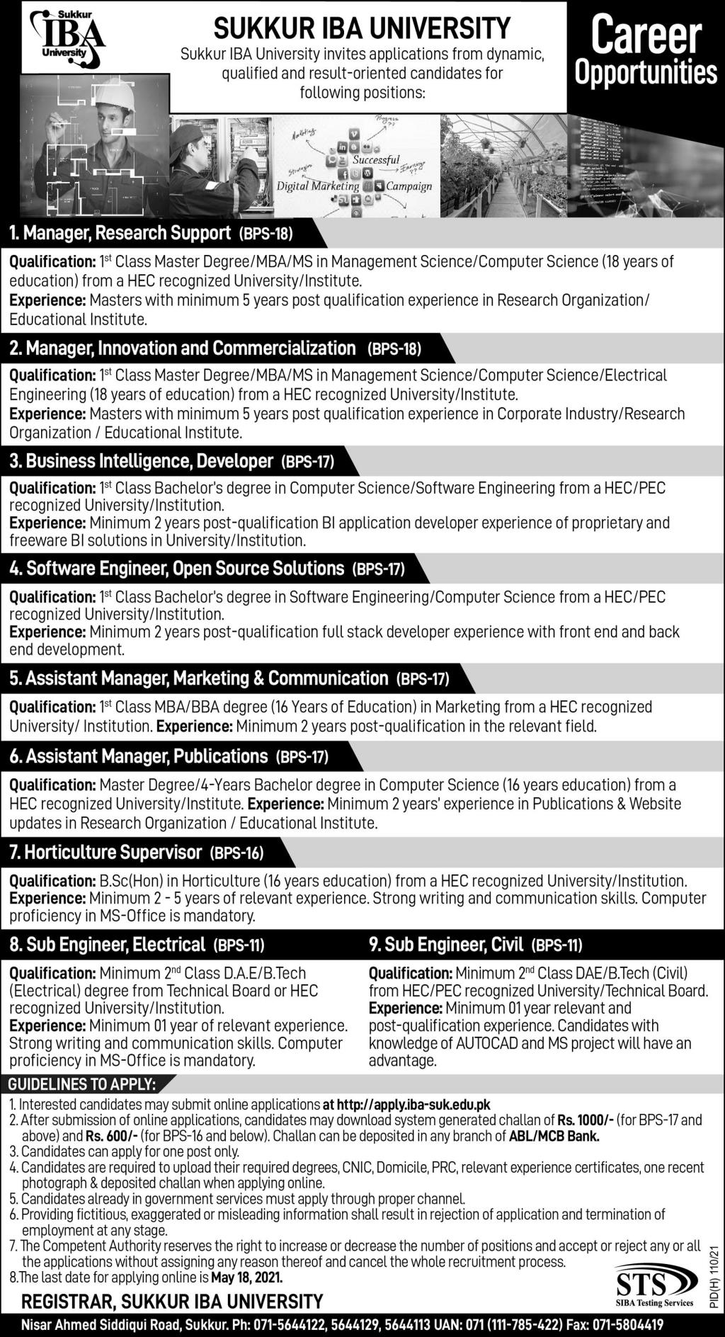 Pakistan Government Jobs Sukkur IBA University