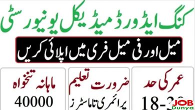 Latest govt jobs King Edward Medical University