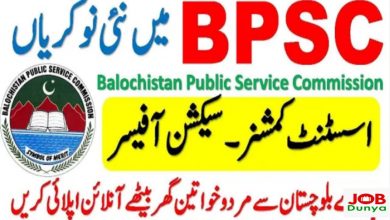 Latest govt jobs BPSC Balochistan Public Service Commission