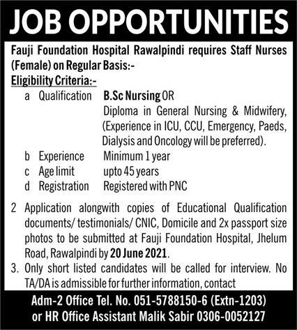 Latest govt jobs Fauji Foundation