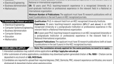 Latest govt jobs Sukkur IBA University