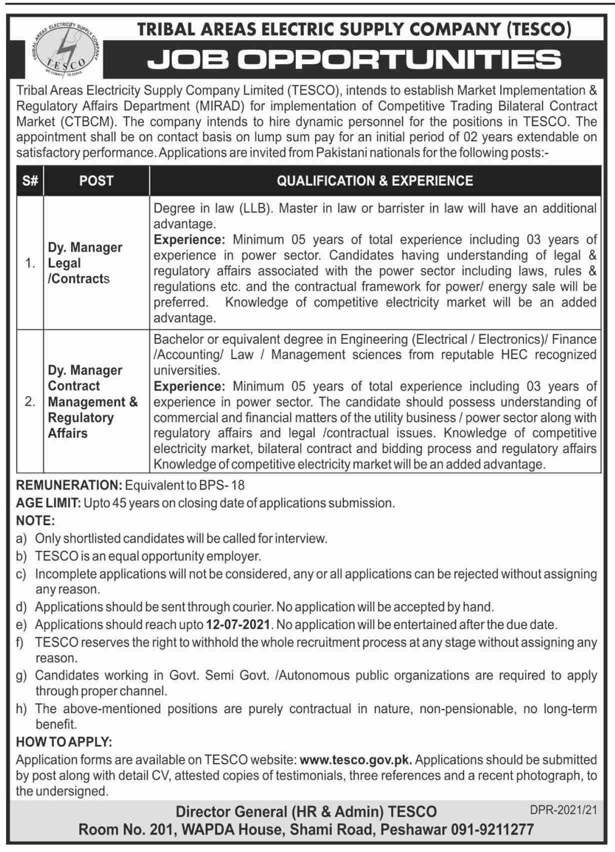 Latest govt jobs Home and Tribal Affairs Department