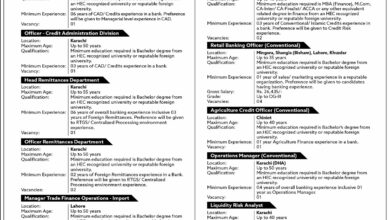 Latest govt jobs The Bank of Khyber