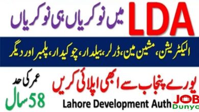 Latest govt jobs Lahore Development Authority