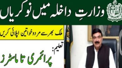 Ministry of interior jobs 2021 application form