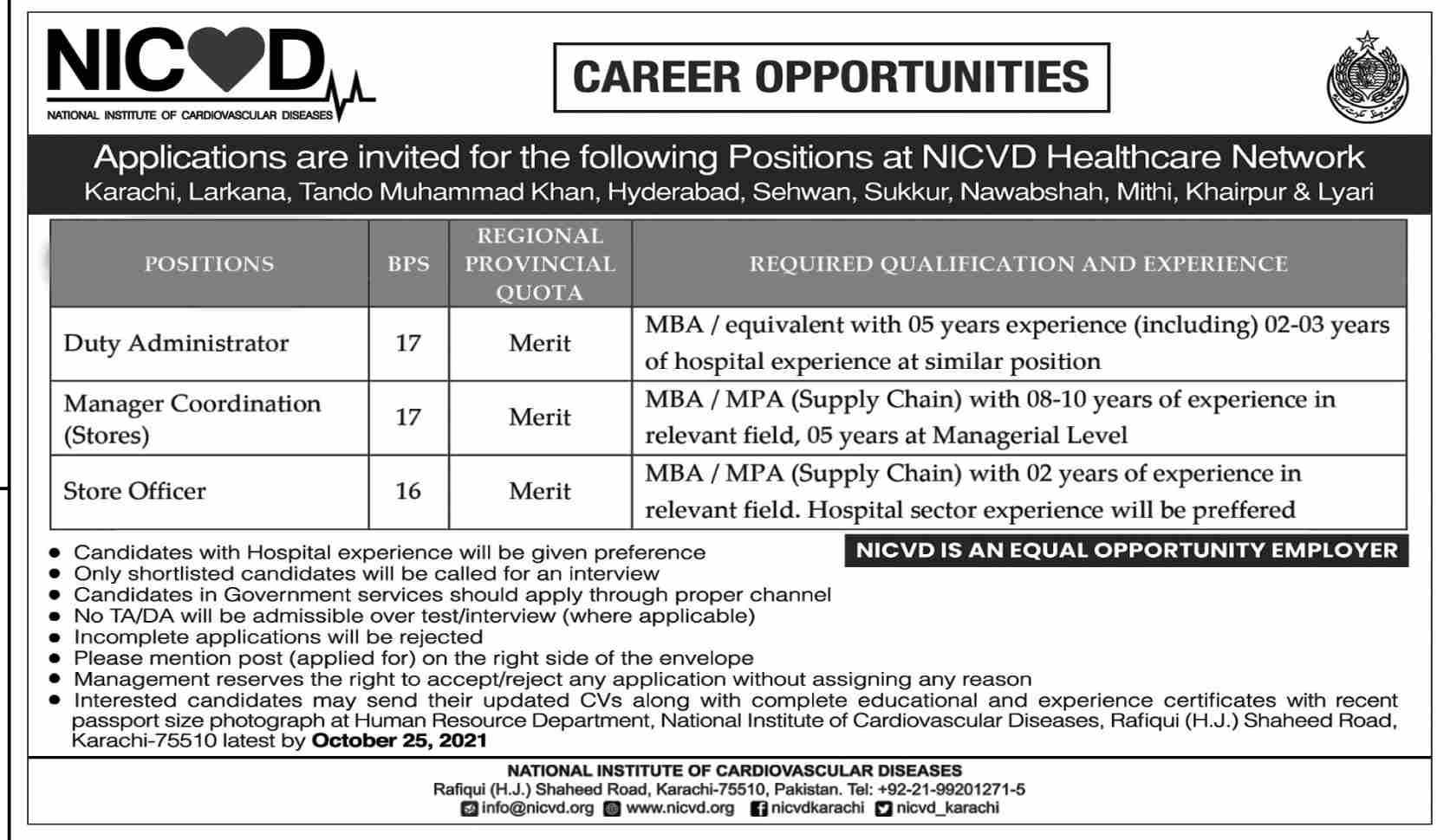 Nicvd jobs 2021 online apply