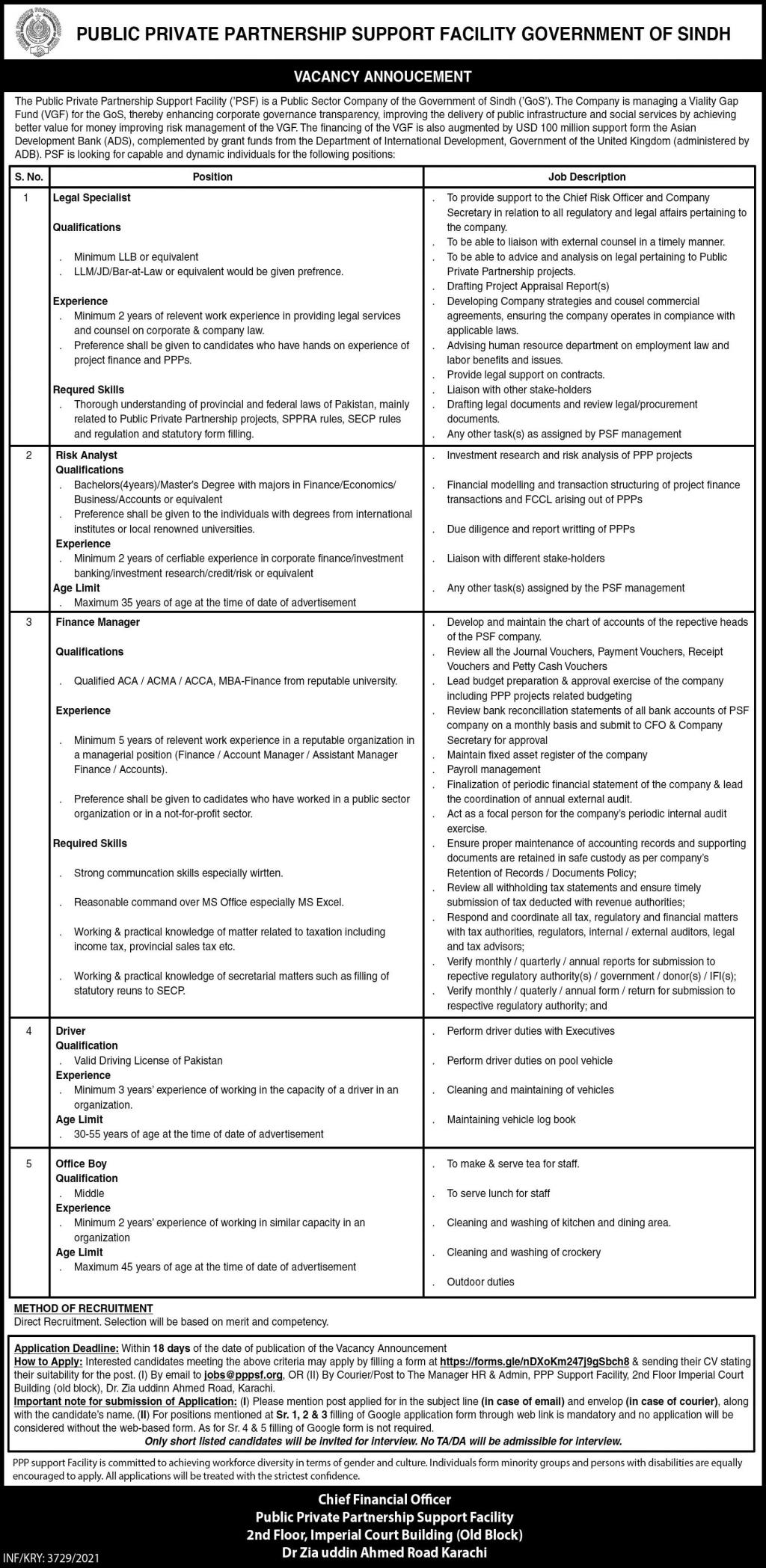 Public private partnership jobs 2021
