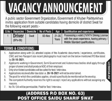Public sector organization jobs 2021