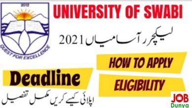 University of swabi jobs 2021