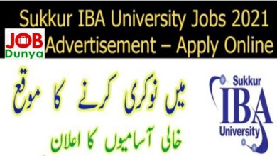 Sukkur IBA university jobs 2021
