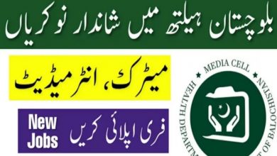 Latest jobs Health Department Govt of Balochistan