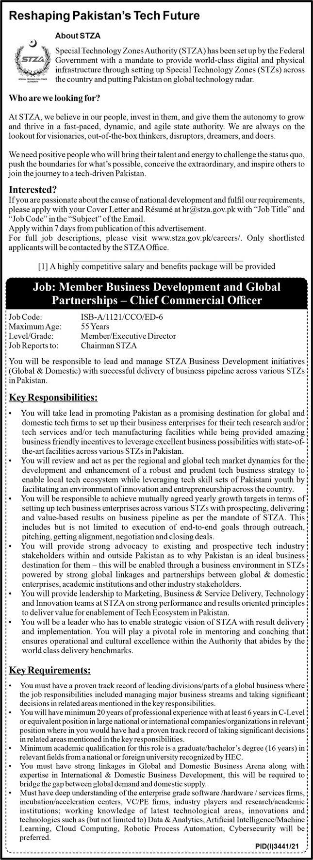 Special technology zones authority jobs 2021