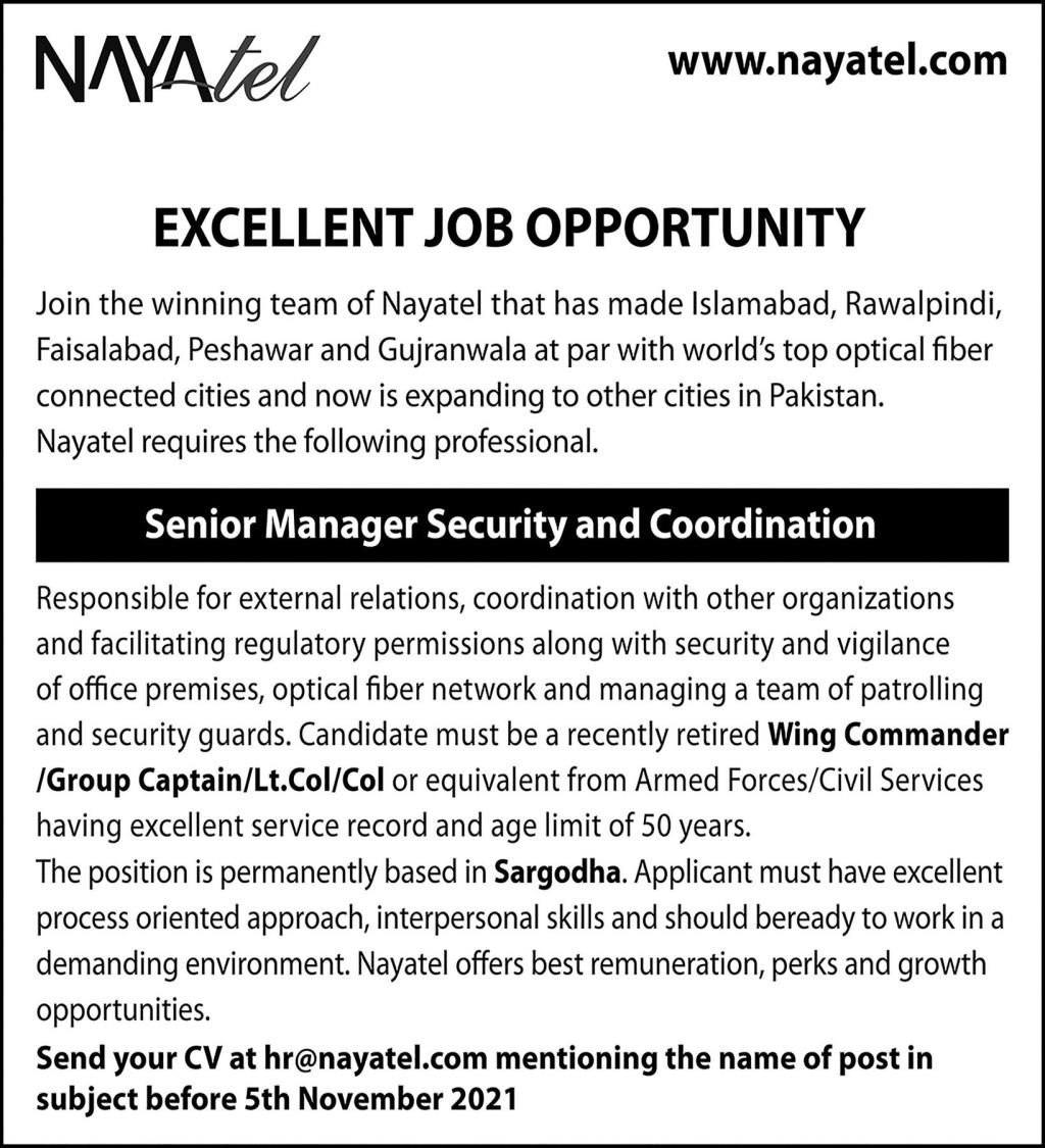 Latest jobs Naya Tel 2021
