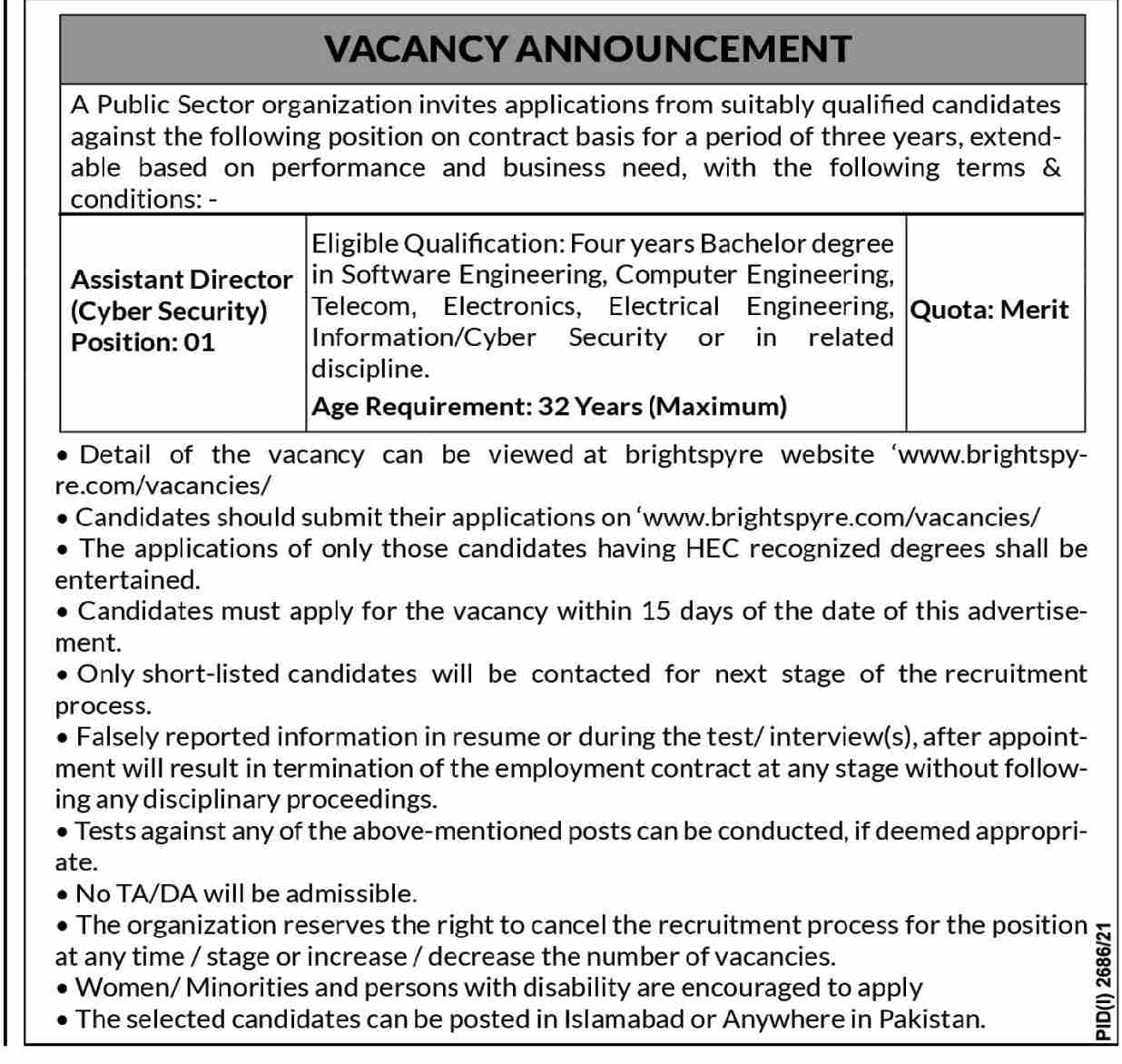 Latest jobs Public Sector Organization 2021