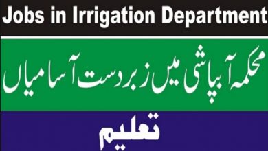 Irrigation Department govt jobs 2021