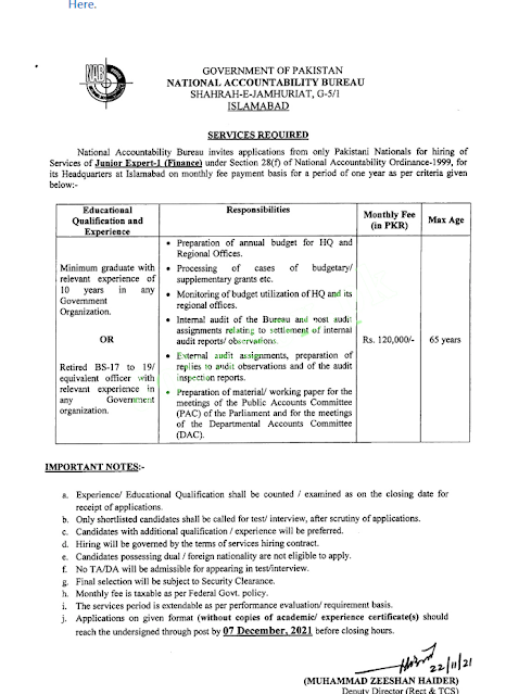 National accountability bureau jobs 2021