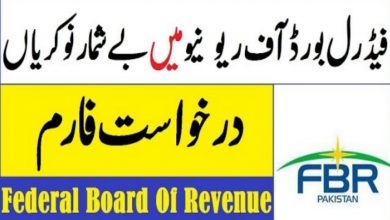Federal Board of Revenue FBR Jobs 2021 Application Form