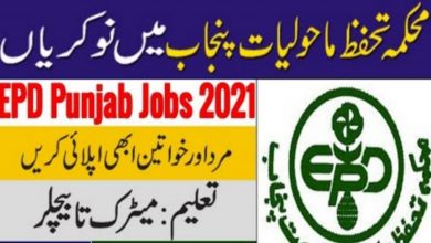 Environment Protection Department Punjab Job 2021 Latest
