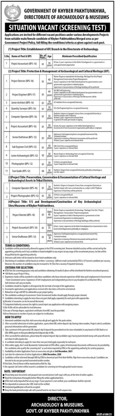 Archaeology Jobs in Pakistan