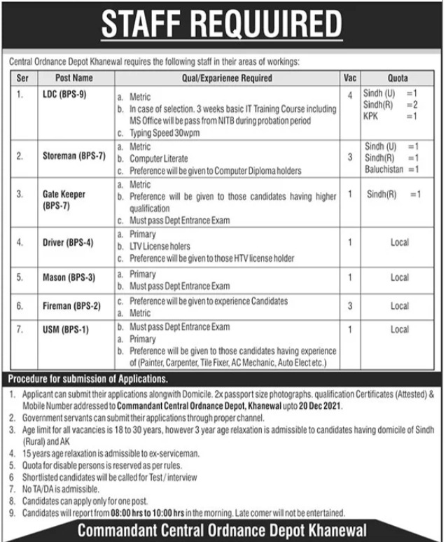 Central Ordnance Depot jobs today