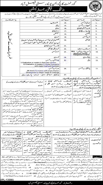 Government College University Faisalabad Jobs 2022 – GCUF Jobs