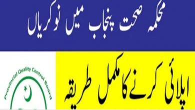 Health Department Punjab Jobs 2022 Application Form