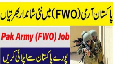 Frontier Works Organization FWO Jobs 2022 Careers.fwo.com.pk