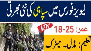 Levies Force Lakki Marwat Jobs 2022 Download Application Form