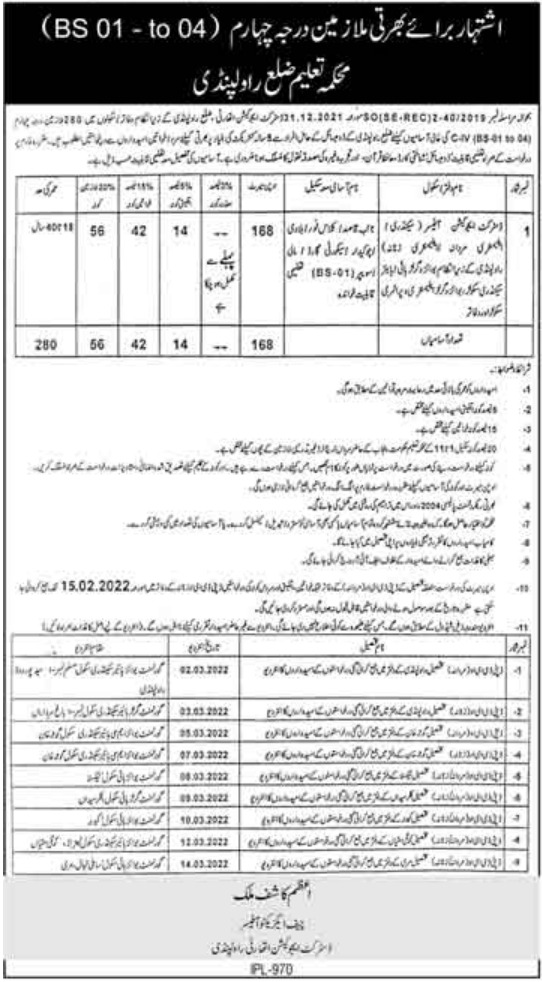 Jobs in Rawalpindi District Education Authority