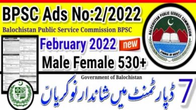 Balochistan Public Service Commission BPSC Jobs 2022 – www.bpsc.gob.pk