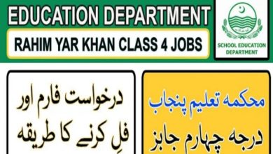 180 Class IV Jobs in Education Department Gujrat