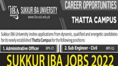 Sukkur IBA University Jobs 2022 in Thatta Campus – Online Apply