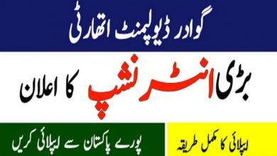 Gwadar Development Authority GDA Internship Program 2022