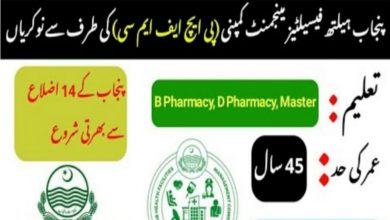 Punjab Health Facilities Management Company PHFMC Jobs