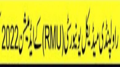 Rawalpindi Medical University Jobs 2022 Application Form