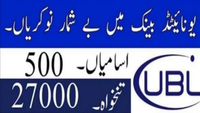 United Bank Limited UBL Jobs 2022 for Branch Services Officers