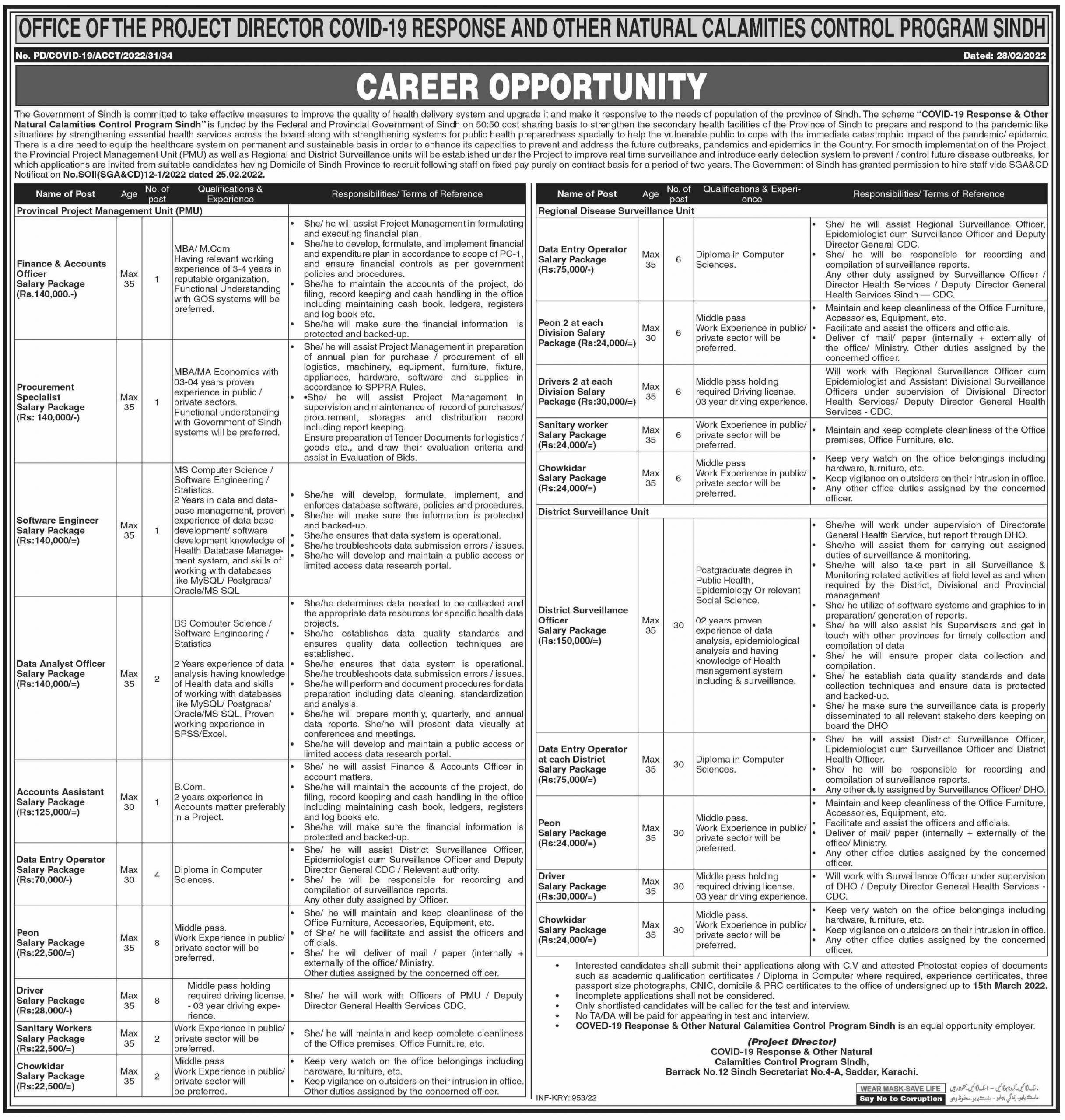 Government Jobs in Sindh 2022 for Sindh Residents
