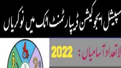 Special Education Department Attock Jobs 2022