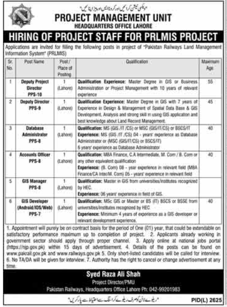 Pakistan Railways Jobs 2022 Advertisement Latest