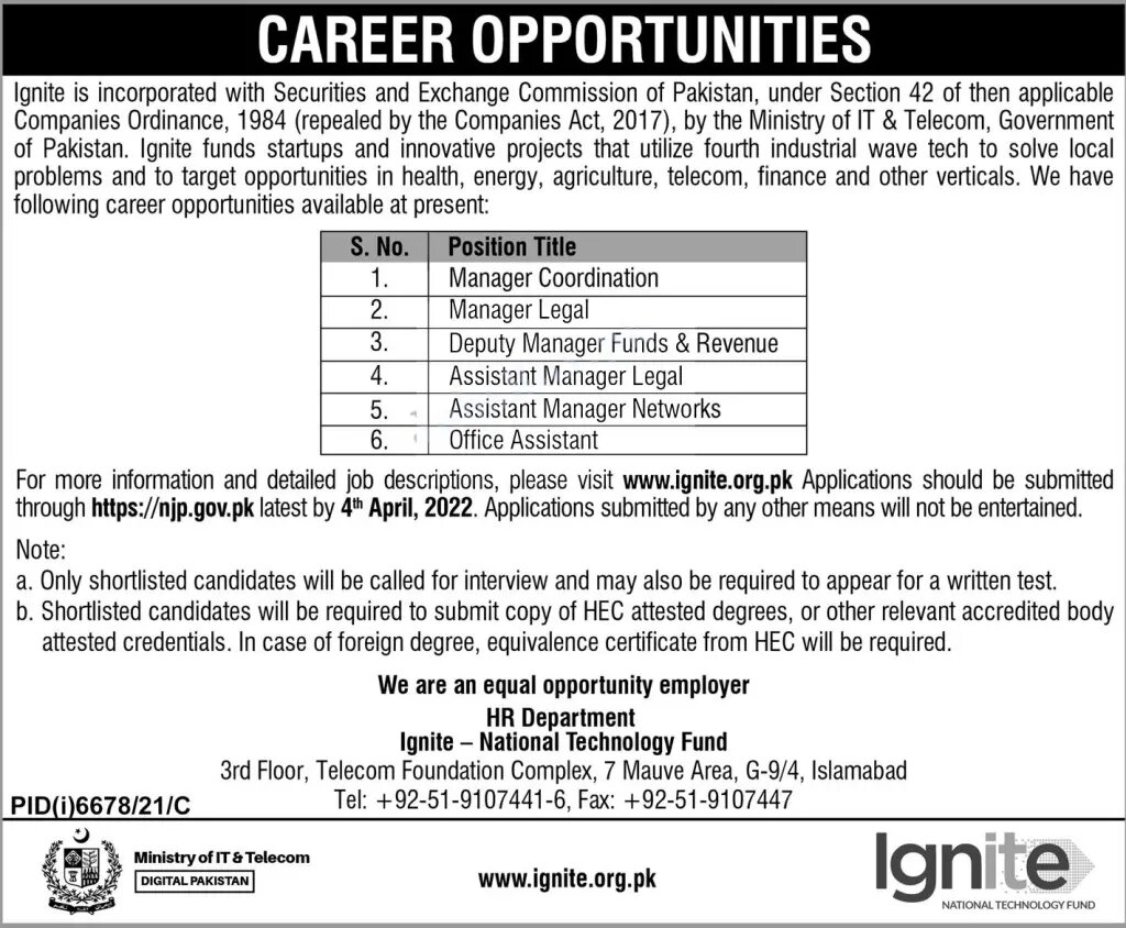 Securities and Exchange Commission of Pakistan SECP Jobs