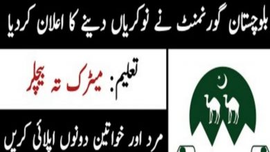 Secondary Education Department Balochistan Jobs 2022