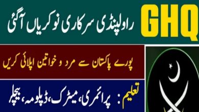 Pak Army OS DTE GS&C Record Cell GHQ Rawalpindi Jobs 2022