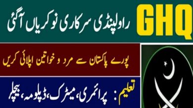 Pak Army OS DTE GS&C Record Cell GHQ Rawalpindi Jobs 2022