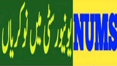 National University of Medical Sciences NUMS Jobs 2022