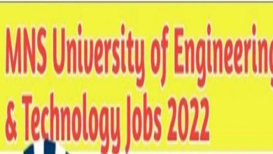 MNS UET Multan Jobs 2022 MNS University of Engineering