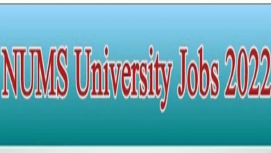 National University of Medical Sciences NUMS Jobs 2022 Online Form
