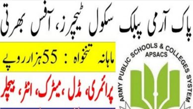 Army Public School APS Murree Road Rawalpindi Jobs 2022